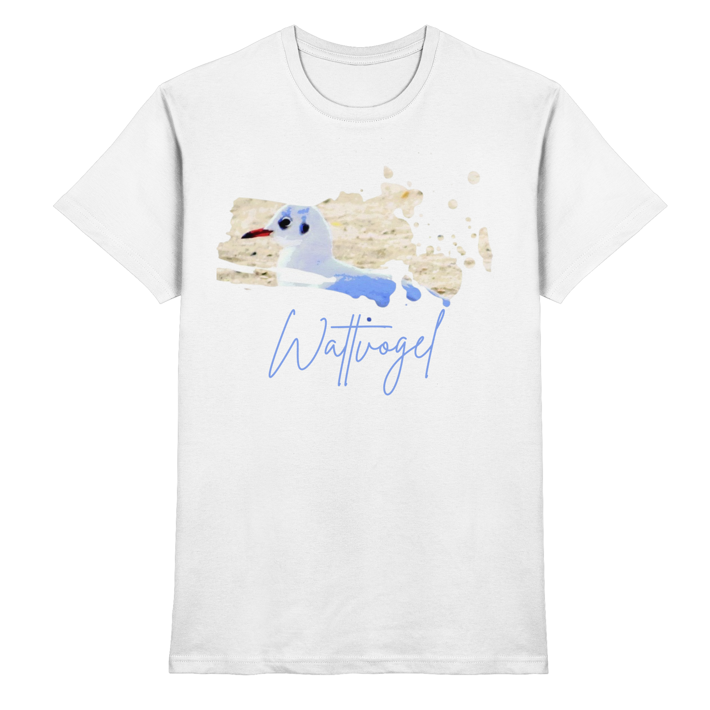 Wattvogel® – Nordsee Möwe im maritimen Kunst-Stil - Classic Shirt