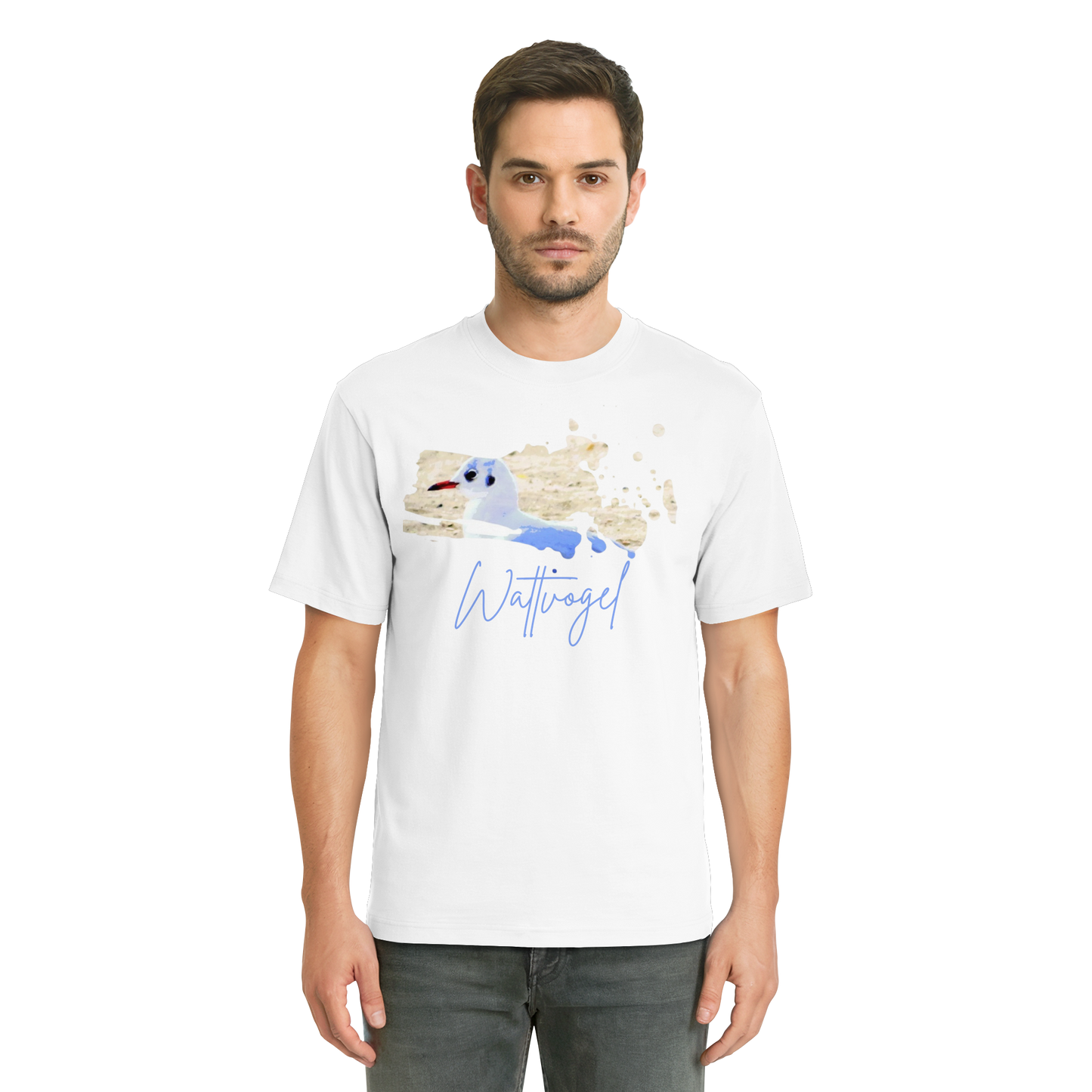 Wattvogel® – Nordsee Möwe im maritimen Kunst-Stil - Classic Shirt
