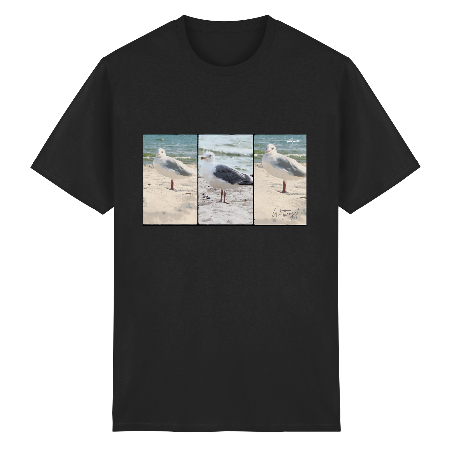 Wattvogel Motiv Nordseemöwe Ostsee - Heavy Cotton T-Shirt