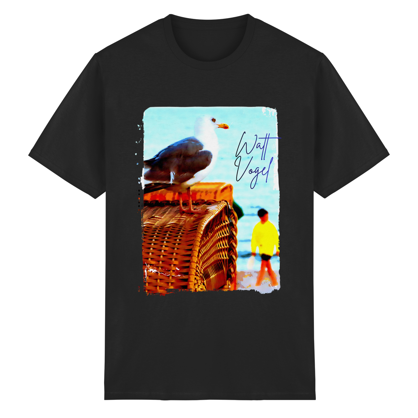 Wattvogel Foto Design am Strand - Heavy Cotton T-Shirt