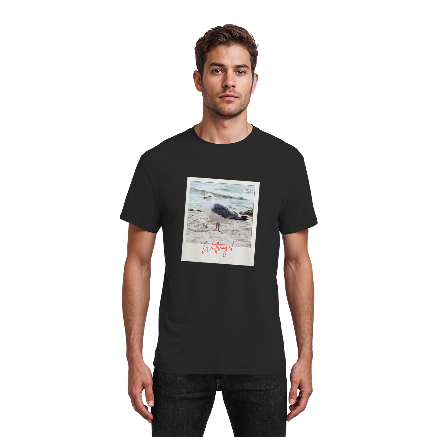 Wattvogel Foto Nordsee Möwe - Heavy Cotton T-Shirt