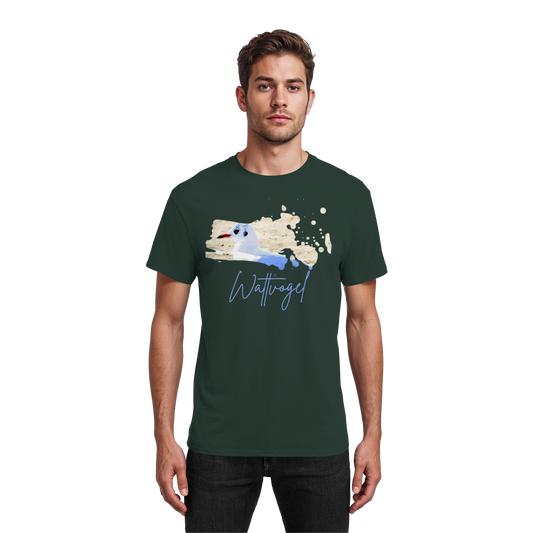 Wattvogel® – Nordsee Möwe im maritimen Kunst-Stil - Heavy Cotton T-Shirt