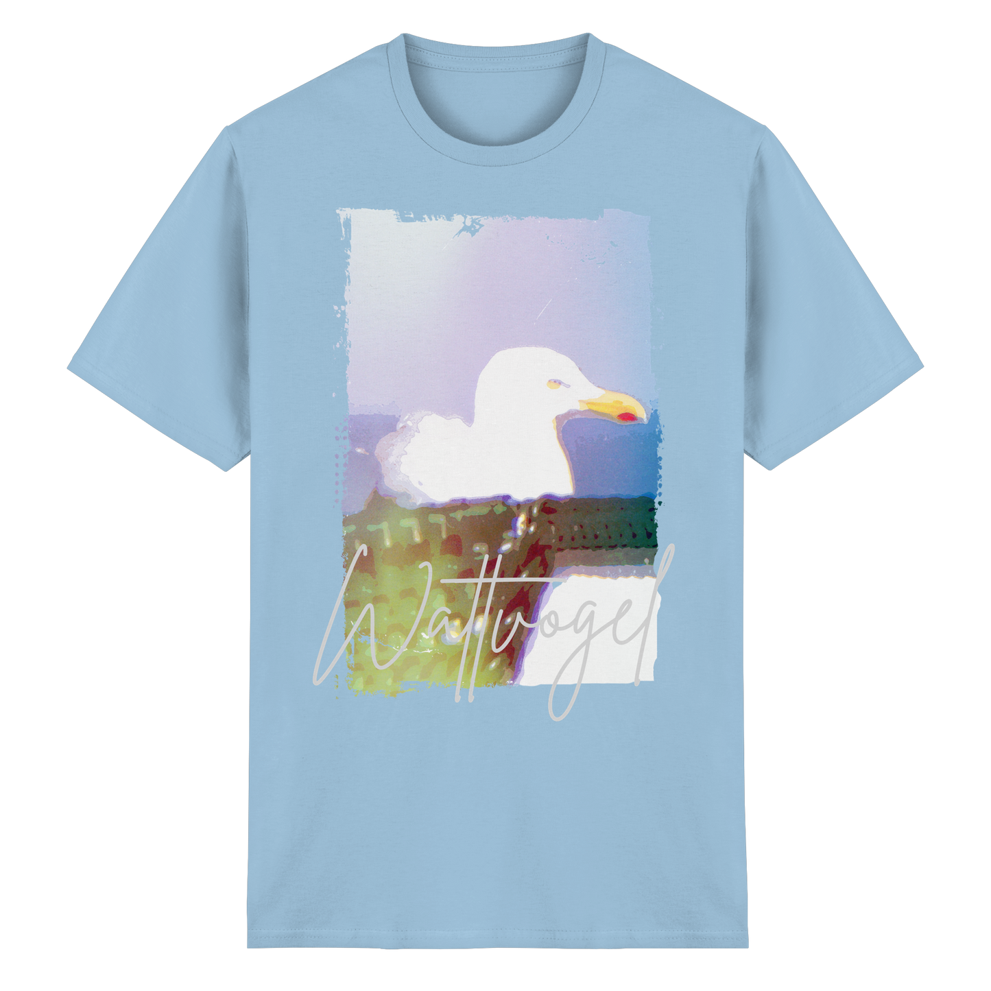 Wattvogel® Nordsee Möwe – Strandkorb Moment  - Heavy Cotton T-Shirt