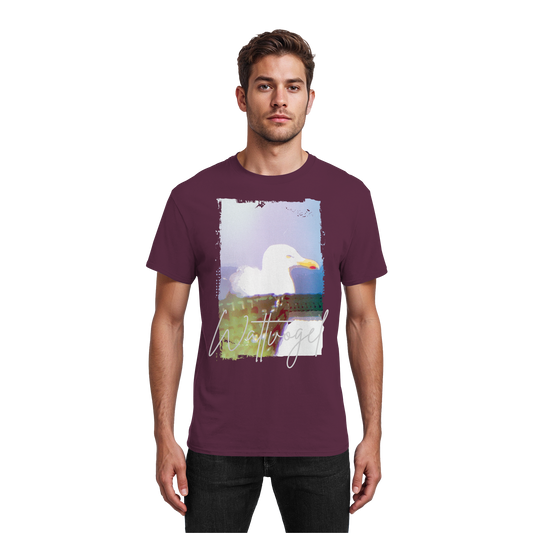 Wattvogel® Nordsee Möwe – Strandkorb Moment  - Heavy Cotton T-Shirt