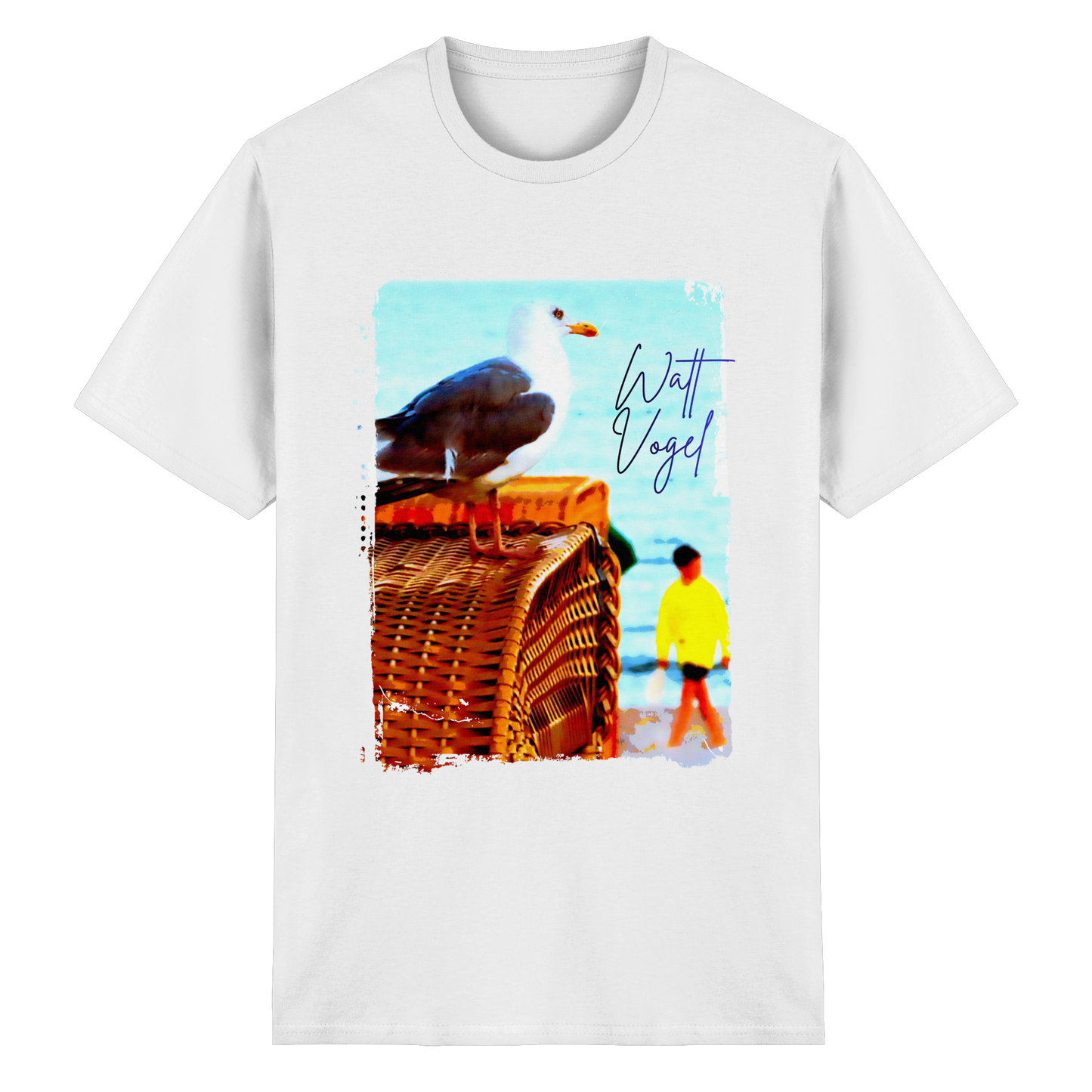 Wattvogel Foto Design am Strand - Heavy Cotton T-Shirt