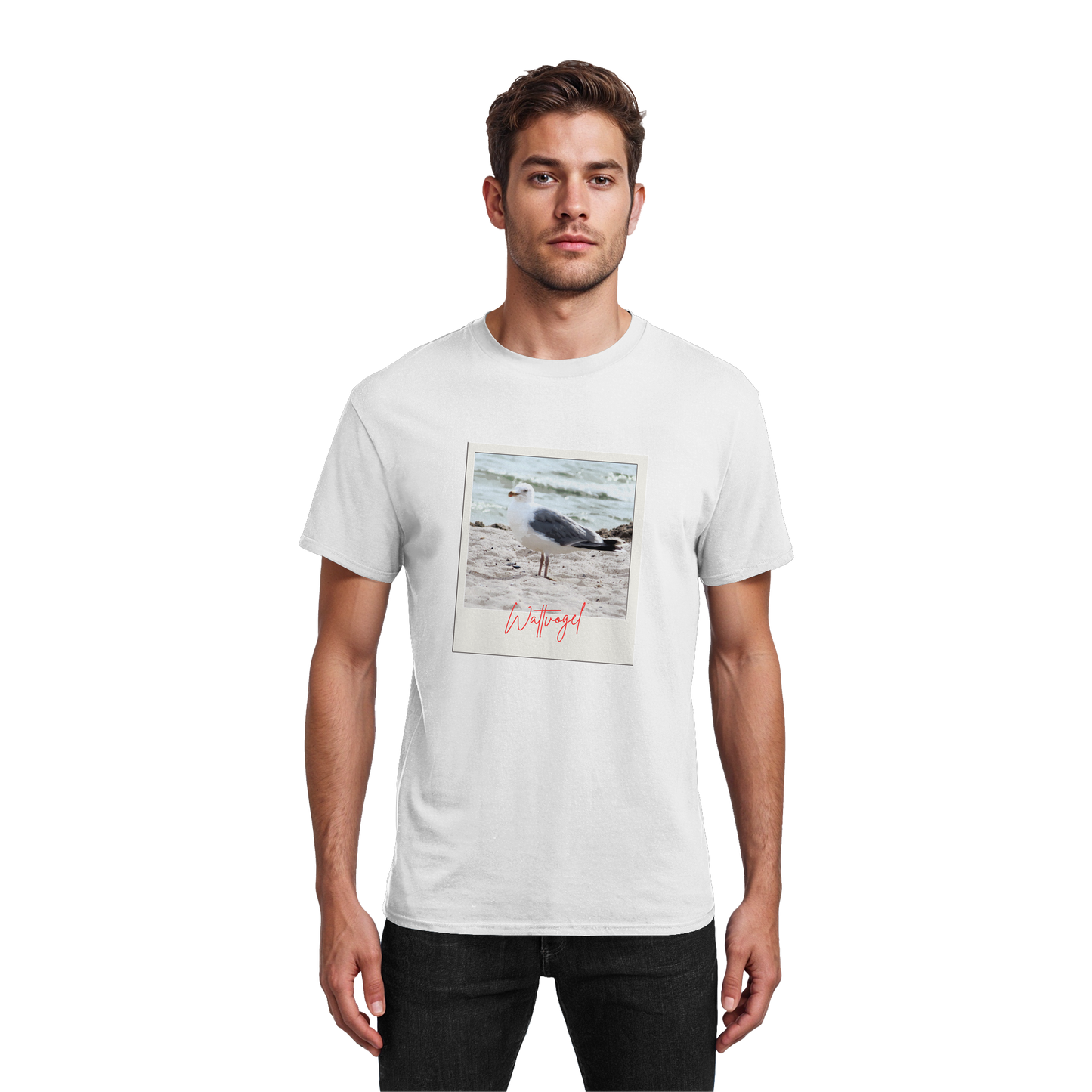 Wattvogel Foto Nordsee Möwe - Heavy Cotton T-Shirt