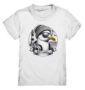 Coole Möwe mit Mütze und Sonnenbrille - Kids Premium Shirt - Wattvogel