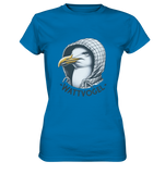 T-Shirt Damen Möwe mit Kaputze Schriftzug Wattvogel - Ladies Premium Shirt