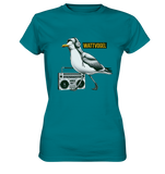 Coole Möwe mit Kaputze und Kopfhörer Wattvogel T-Shirt mit Möwe - Damen Premium T-Shirt