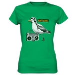 Coole Möwe mit Kaputze und Kopfhörer Wattvogel T-Shirt mit Möwe - Damen Premium T-Shirt