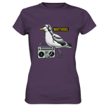 Coole Möwe mit Kaputze und Kopfhörer Wattvogel T-Shirt mit Möwe - Damen Premium T-Shirt
