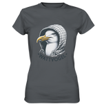 T-Shirt Damen Möwe mit Kaputze Schriftzug Wattvogel - Ladies Premium Shirt