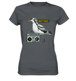 Coole Möwe mit Kaputze und Kopfhörer Wattvogel T-Shirt mit Möwe - Damen Premium T-Shirt