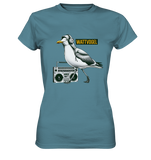 Coole Möwe mit Kaputze und Kopfhörer Wattvogel T-Shirt mit Möwe - Damen Premium T-Shirt