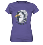 T-Shirt Damen Möwe mit Kaputze Schriftzug Wattvogel - Ladies Premium Shirt