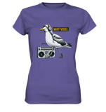 Coole Möwe mit Kaputze und Kopfhörer Wattvogel T-Shirt mit Möwe - Damen Premium T-Shirt