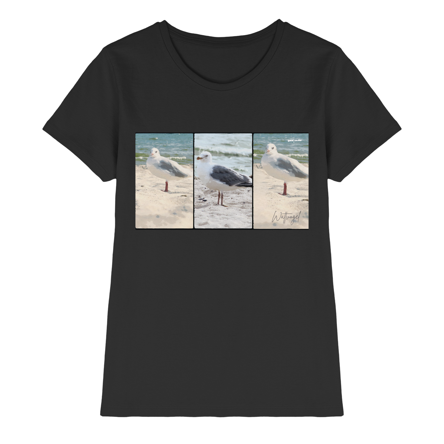 Wattvogel Motiv Nordseemöwe Ostsee - Ladies Premium Shirt