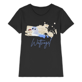 Wattvogel® – Nordsee Möwe im maritimen Kunst-Stil - Ladies Premium Shirt