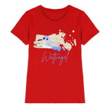 Wattvogel® – Nordsee Möwe im maritimen Kunst-Stil - Ladies Premium Shirt