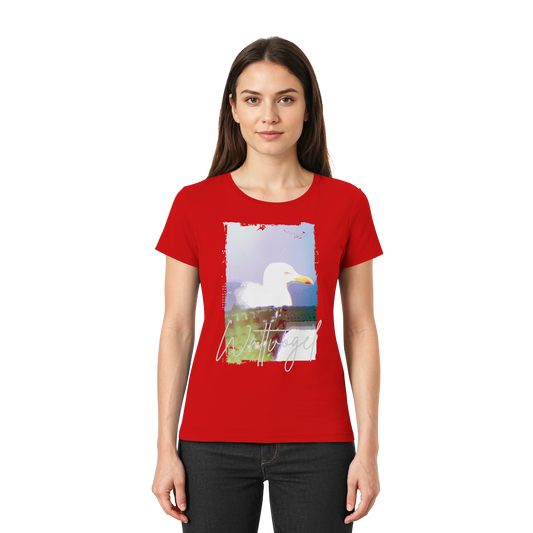 Wattvogel® Nordsee Möwe – Strandkorb Moment  - Ladies Premium Shirt
