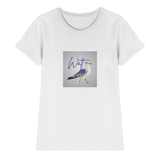 Wattvogel Motiv mit Nordsee Möwe  - Ladies Premium Shirt