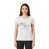 Wattvogel® – Nordsee Möwe im maritimen Kunst-Stil - Ladies Premium Shirt