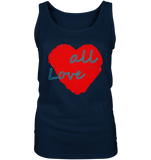 Rotes Herz mit Schriftzug "Love all" - Ladies Tank-Top