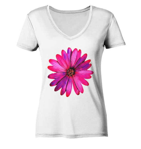 Frühlingsblume Flower Blume Blüte  - Ladies V-Neck Shirt