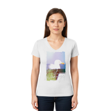 Wattvogel® Nordsee Möwe – Strandkorb Moment  - Ladies V-Neck Shirt
