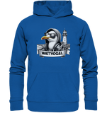 Wattvogel® Möwe mit Sonnenbrille und Kaputze - Organic Basic Hoodie