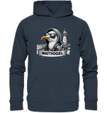 Wattvogel® Möwe mit Sonnenbrille und Kaputze - Organic Basic Hoodie