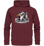 Wattvogel® Möwe mit Sonnenbrille und Kaputze - Organic Basic Hoodie