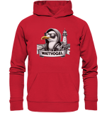 Wattvogel® Möwe mit Sonnenbrille und Kaputze - Organic Basic Hoodie