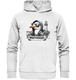 Wattvogel® Möwe mit Sonnenbrille und Kaputze - Organic Basic Hoodie