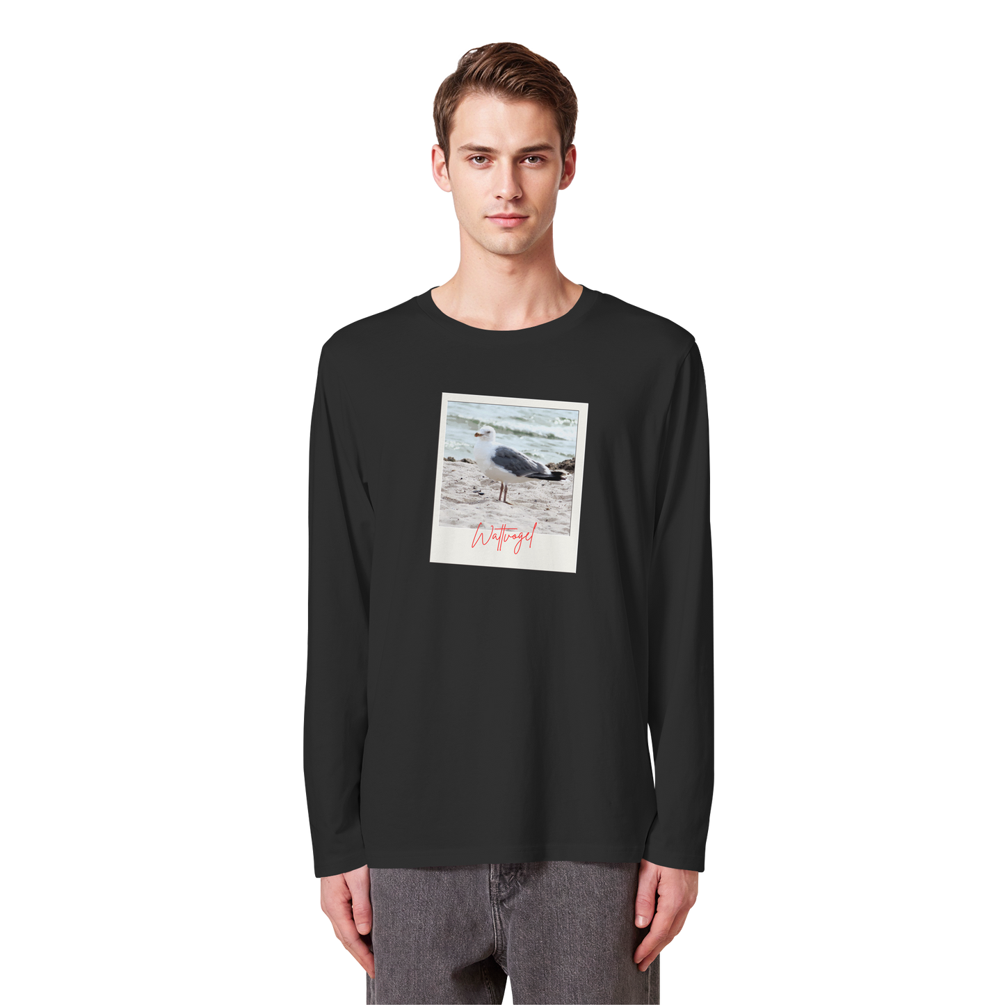 Wattvogel Foto Nordsee Möwe - Organic Longsleeve T-Shirt