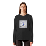 Wattvogel Motiv mit Nordsee Möwe  - Organic Longsleeve T-Shirt