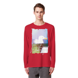 Wattvogel® Nordsee Möwe – Strandkorb Moment  - Organic Longsleeve T-Shirt