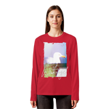 Wattvogel® Nordsee Möwe – Strandkorb Moment  - Organic Longsleeve T-Shirt