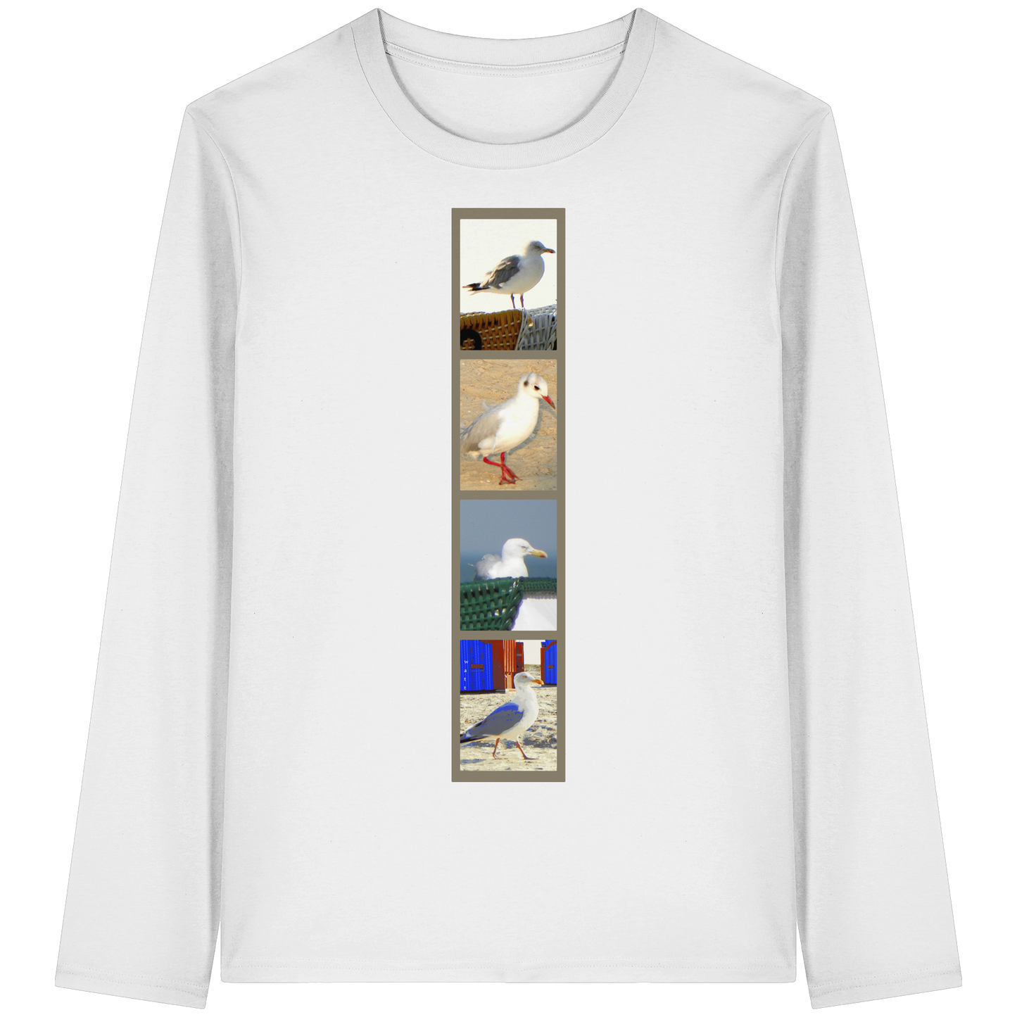 Wattvogel Nordsee Möwen Fotos  - Organic Longsleeve T-Shirt