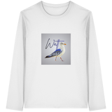Wattvogel Motiv mit Nordsee Möwe  - Organic Longsleeve T-Shirt