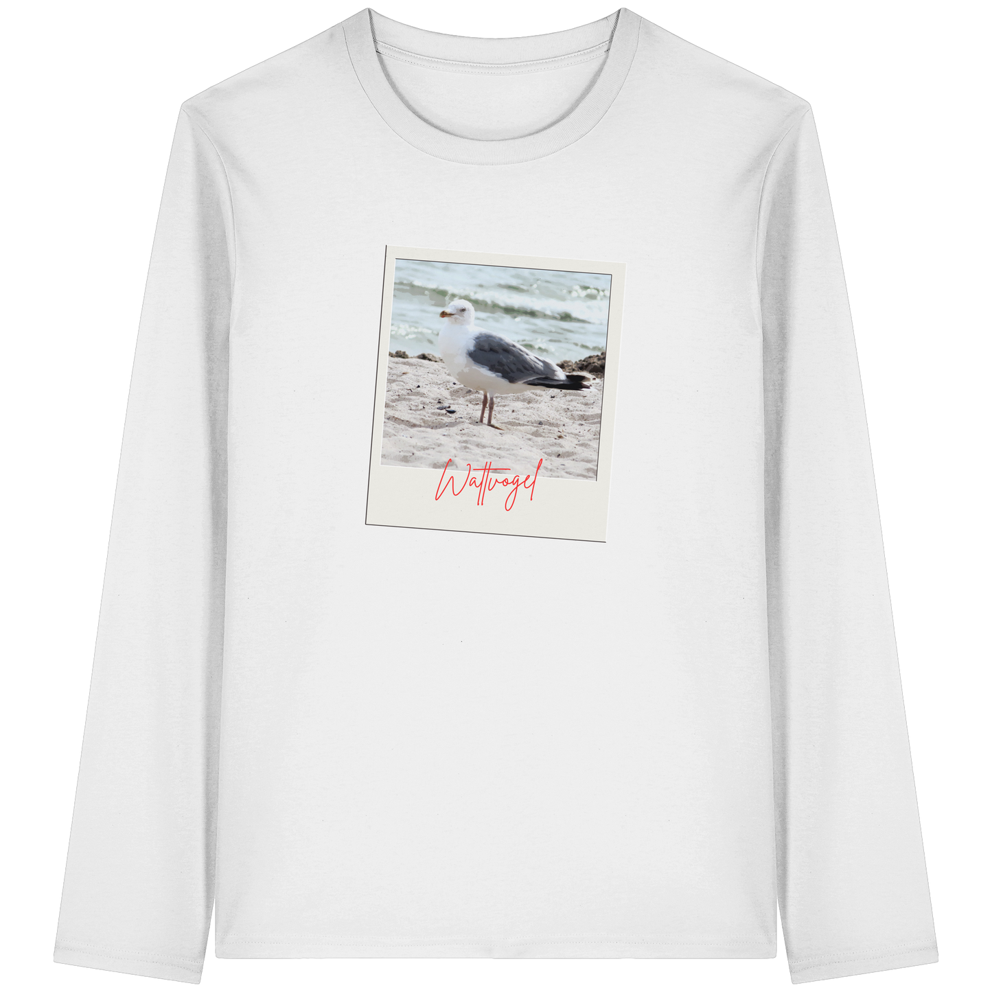 Wattvogel Foto Nordsee Möwe - Organic Longsleeve T-Shirt