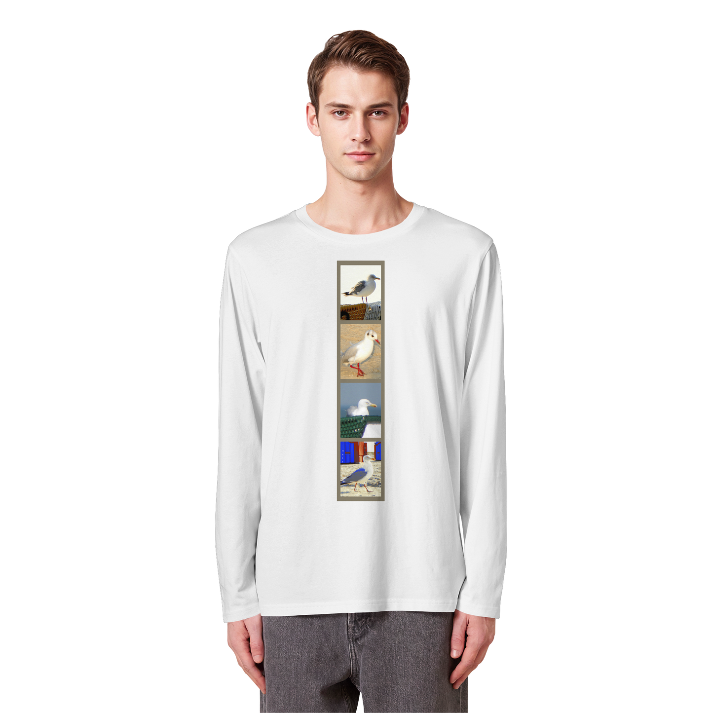 Wattvogel Nordsee Möwen Fotos  - Organic Longsleeve T-Shirt