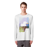 Wattvogel® Nordsee Möwe – Strandkorb Moment  - Organic Longsleeve T-Shirt