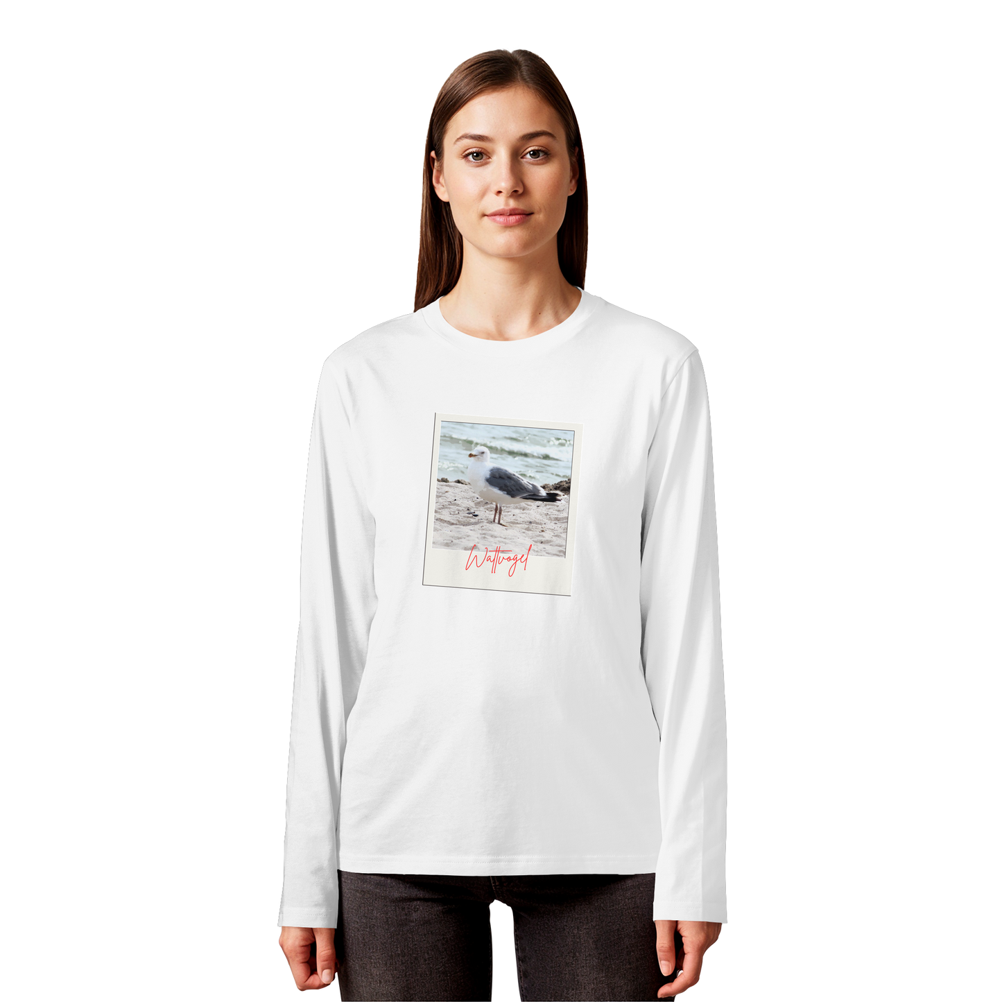 Wattvogel Foto Nordsee Möwe - Organic Longsleeve T-Shirt
