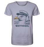 Lustige Möwe mit Kapitänsmütze Wattvogel am Nordsee Strand mit Leuchtturm - Organic Shirt