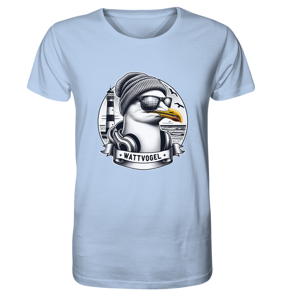 Coole Möwe mit Mütze und Sonnenbrille - Organic Shirt