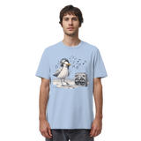 Tanzende Möwe mit Kaputze und Kopfhörer am Strand Nordsee T-Shirt - Organic Shirt