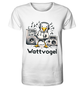 Coole Möwe Wattvogel mit Musik Geschenkidee Urlaub Nordsee Ostsee Moin T-Shirt - Organic Shirt