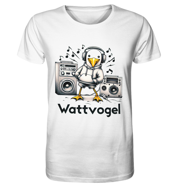 Coole Möwe Wattvogel mit Musik Geschenkidee Urlaub Nordsee Ostsee Moin T-Shirt - Organic Shirt