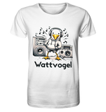 Coole Möwe Wattvogel mit Musik Geschenkidee Urlaub Nordsee Ostsee Moin T-Shirt - Organic Shirt
